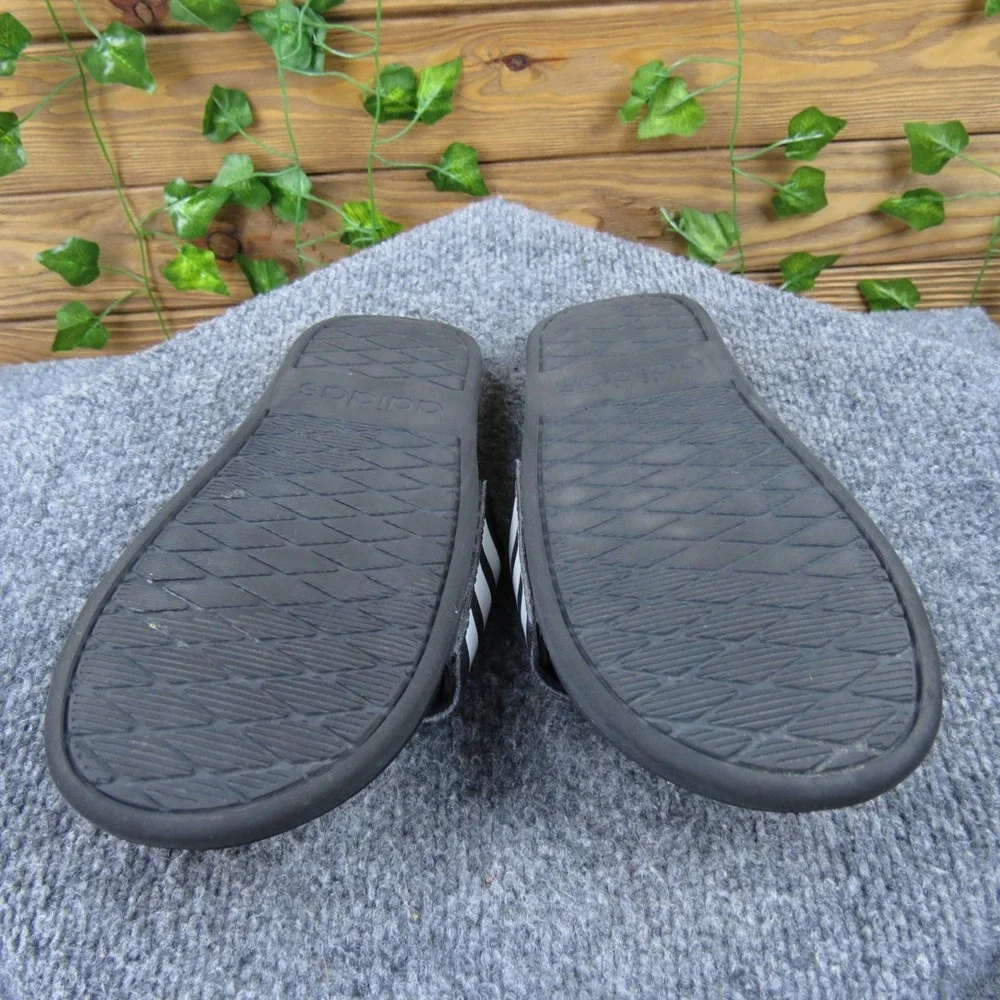 Adidas Adilette Slides Men's 6 Black‎ White Sport Comfort Slip-On Sandals